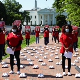 Nures protest outside the White House