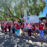 Nurses picketing outside Kaiser San Rafael