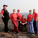 Volunteers with NNU’s disaster relief project, the RN Response Network, assess California wildfire damage.