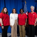 NNU Presidents posing with Vice President Kamala Harris