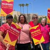 AVMC nurses at informational picket
