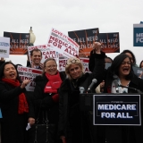 Medicare for All presser on Capitol steps