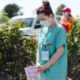 Nurse at action