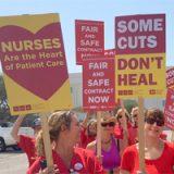 Nurses at Good Samaritan Hospital in Los Angeles