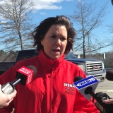 Dawn Caron, RN, Chief Steward at Northern Light Eastern Maine Medical Center, earlier today