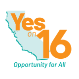 Graphic "Yes on 16 - Opportunity for All"