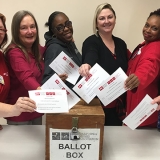 Contra Costa nurses at voting box