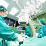 Healthcare workers in operating room