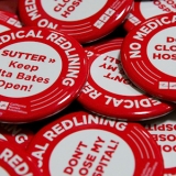 Hospital closure buttons