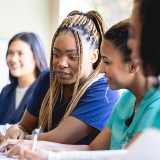 Group of nursing students in class