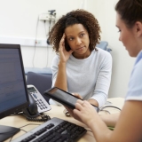 Patient at clinic