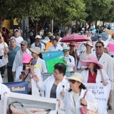 Doctors from the country's hospitals demonstrate to demand better salaries and resources