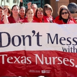Nurses picketing